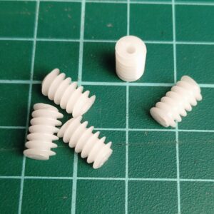 6mm Diameter Worm Gears, Length 10mm - Pack of 5