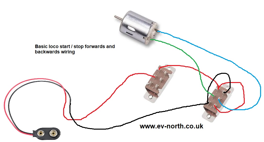 Basic Loco Wiring Kit (2AA Battery holder, forward / reserve switches) - Image 2