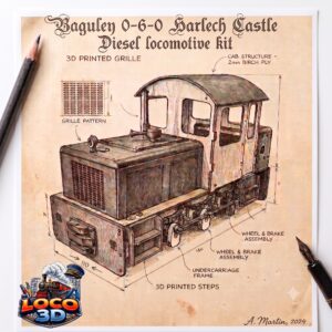 Baguley 0-6-0 Harlech Castle Diesel Loco